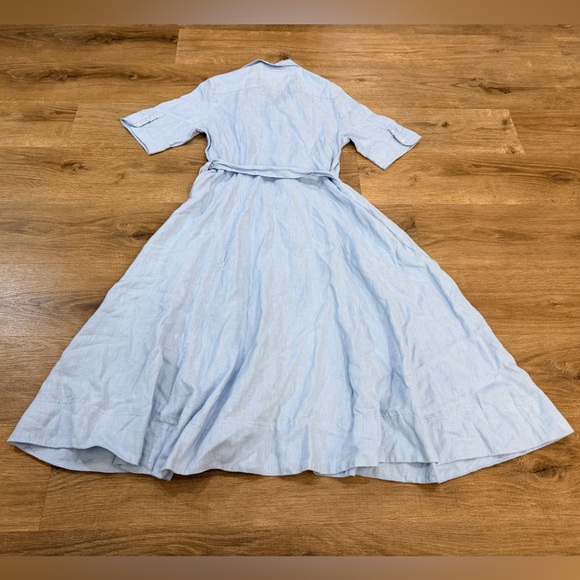 Belted Linen A-Line Shirtdress Midi Polo Ralph Lauren - Picture 13 of 16